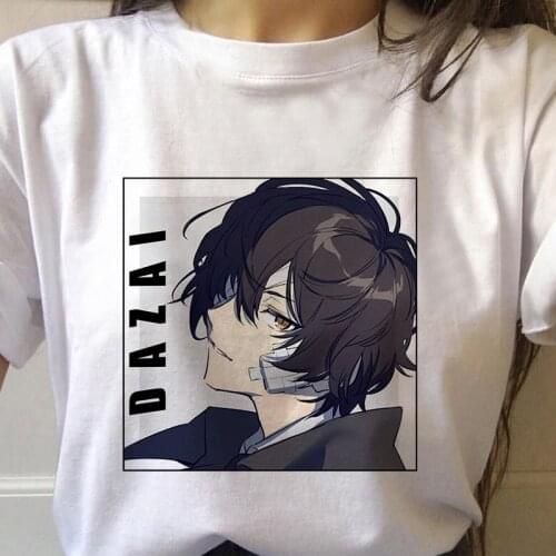 Bungo Stray Dogs T Shirt Women Harajuku Anime T Shirt Osamu Dazai Nakajima Atsushi Graphic Tees T Shirts Summer Short Sleeve