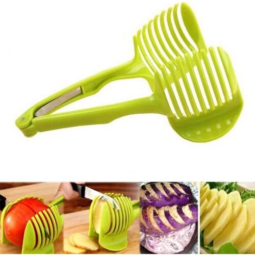 1Pcs Handheld Tomato Slicer Food Clip 2 In 1 Fruit Vegetable Slicer Multifunctional Creative Kitchenware Kitchen Accessories
