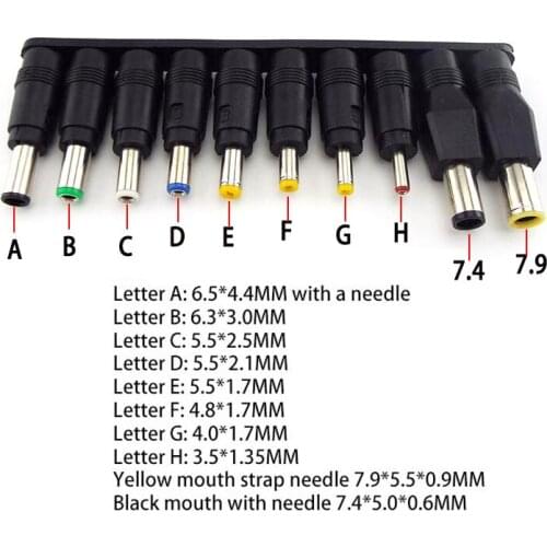 10Pcs/set DC 5.5*2.1mm Plug Jack Adapter Laptop Charging Power Bank DC Female to Male Interface Conversion Connector Converter M