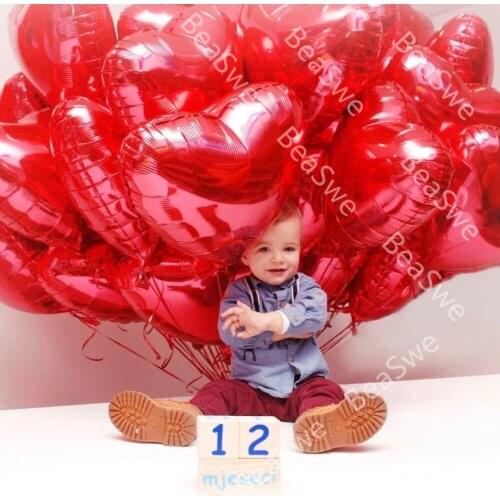 10pcs/lot 18 inch love red helium foil heart Balloons for wedding Birthday Party Decoration Roma tic Supplies Event Party globos