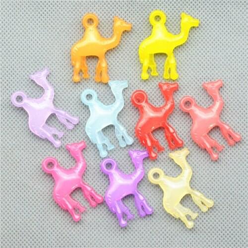 10PCS Mixed Color 32MM Acrylic Transparent Camel Shape DIY Garment Charms