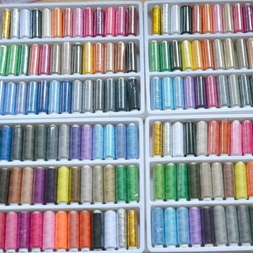 2014 Hot Sale Rushed Polyester / Cotton High Tenacity Dyed 39 Spools Different Colors Thread 200 Yards Each Spool