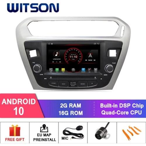 WITSON Android 10 CAR DVD RADIO for CITROEN ELYSEE/PEUGEOT 301 2GB RAM 16GB FLASH +DAB+OBD+TPMS+DVR+Wifi/3G/4G support