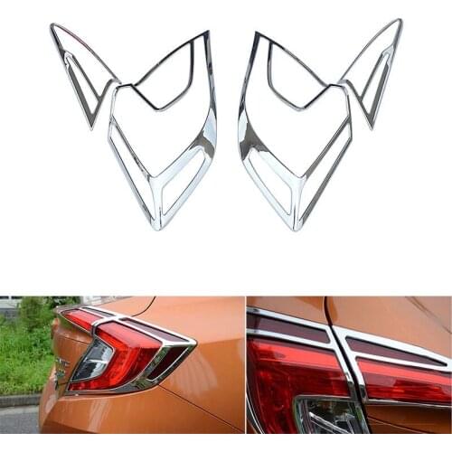 Car Rear Tail Light Lamp Eyelid Cover Trim Brake Light Frame for Honda Civic 10Th Gen 4Dr Sedan 2016-2019 Car Styling