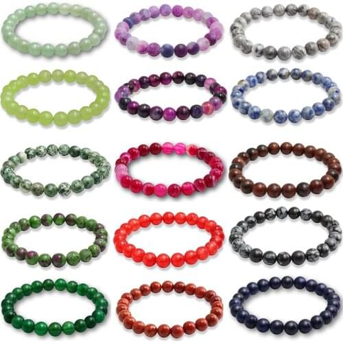 26 Styles Natural Stone Beaded Bracelet Buddha Rosary Men Women Elastic Bracelets Bangles Healing Balance Yoga Jewelry Best Gift