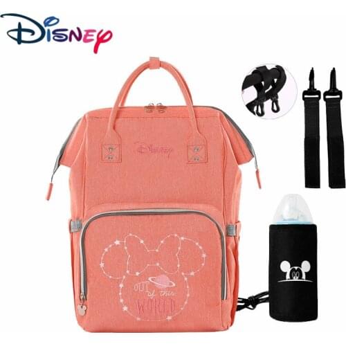 Disney Backpacks Mummy Diaper Bag with USB heater nappy nursing bags Double Shoulder Bottle Insulation with stroller hooks DPB10