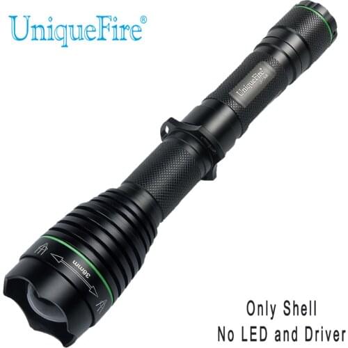 UniqueFire 1508-38 Flashlight Shell-38mm Head Two Section Straight Fit For 1508 XML/XPE/XRE/850nm/940nm