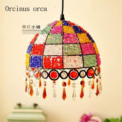 Mediterranean Garden Crystal Chandelier lobby bar entrance hallway Bohemia exotic Chandelier free shipping