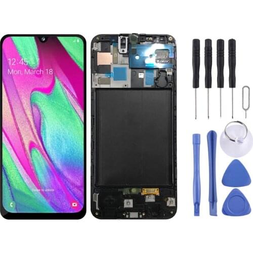 IPartsBuy LCD Screen and Digitizer Full Assembly with Frame for Galaxy A50 SM-A505F