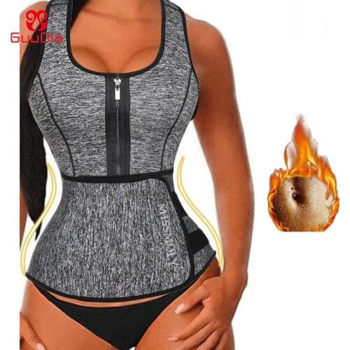 GUUDIA Sweat Sauna Vest for Women Waist Trainer Corset Fitness Waist Trainer Body Shaper Neoprene Body Shaper Weight Loss Corset