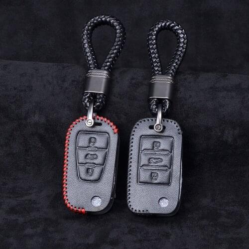 Leather car key case For Roewe RX5 i6 ERX5 i5 RX8 RX3 For MG MG6 MG7 ZS EV EZS HS EHS GS 350 360 750 GT W5 key cover for girl