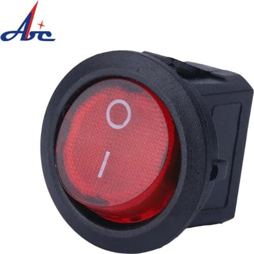 Mini Round Rocker Switch ON/OFF Red Button Snap in 2 pins Boat Toggle Switch