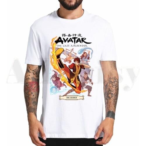 Aang And Appa Badass The Last Airbender Avatar Mens Casual Printing Mens T-shirt Short-sleeved T-shirt Mens Shirt T Shirt