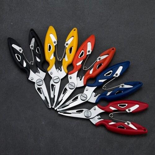 Curved nose small pincers multi-purpose fishing tongs eagle beak fishing line scissors 4 colors optional