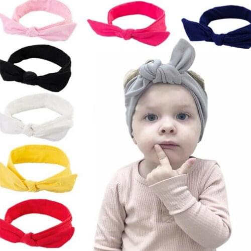 BNew Soft aby Cute Headband Cute Elastic Soft 8 Color Head Accessories Haarband Baby Girl newborn Hair Band Accessories For Kids