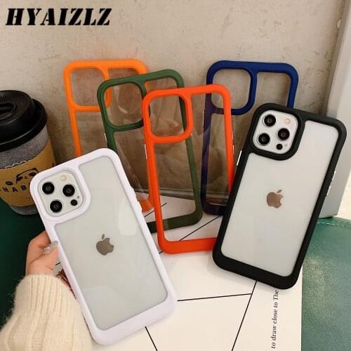 Shockproof Case for Samsung Galaxy S21 Ultra Plus A32 A42 A52 A72 5G A12 Luruxy Clear Hard Acrylic Color Soft Frame Back Cover