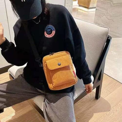 Women Mini Canvas Shoulder Bag Small Corduroy Cloth Messenger Bag For Keys Phone Pink Crossbody Bags Cute Zipper Purse For Girls