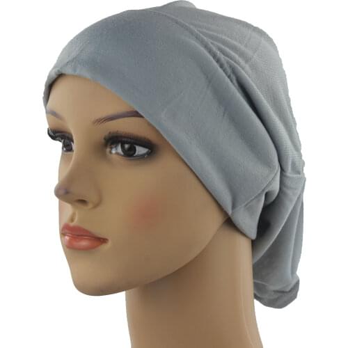Muslim Women Girls Inner Hijab Caps Islamic Underscarf Hats Soft Stretchble Viscose Cotton