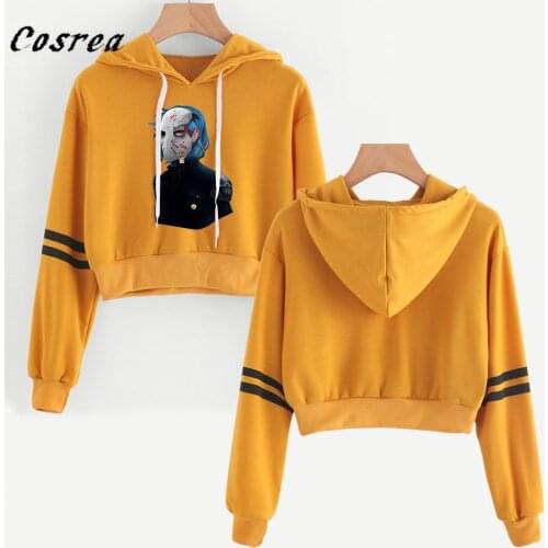 Sally Face Cosplay Costume Hoodies Sweatshirts Women jack and sally skellington harajuku sexy Cropped Hoodies Pullover for Girls