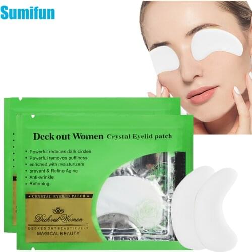 10Pcs Eye Mask Eye Bags Removal Hydrating Patch Anti-wrinkle Dry Crystal Patch Dark Eyes Circle Fades Lines Relieve Fatigue