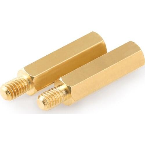10pcs Single head copper column M2.5 hexagon stud spacer column nut column motherboard screw 5mm-30mm length hole 6mm