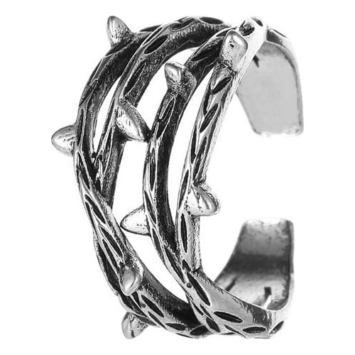 12 Pieces/Lot Black Antique Silver Color Hollow Tree Branch Leaves Open Ring Women Girl Rings Adjustable Knuckle Finger Jewelry