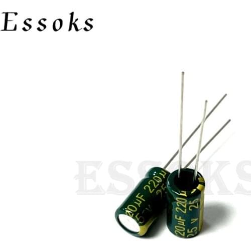 20pcs Electrolytic Capacitor 25V220UF 25V 220UF 6X12 mm High Frequency Low ESR Aluminum Capacitors