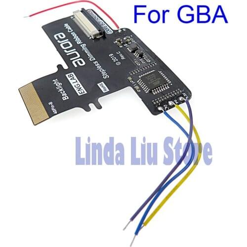 32 pin 40Pin LCD Backlight Kit For GBA Pleating Adapter Cable Game Console Backlight Screen 2019 Stepless Dimming Plate Free