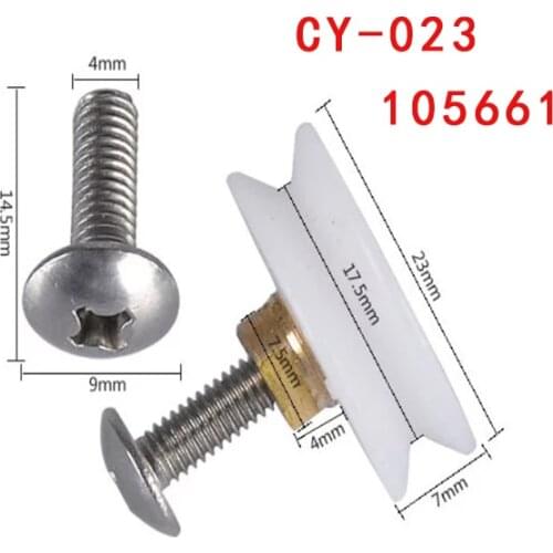 8 x Replacement Shower Door Roller/Rollers/Runners/Wheels VGrooved 23mm