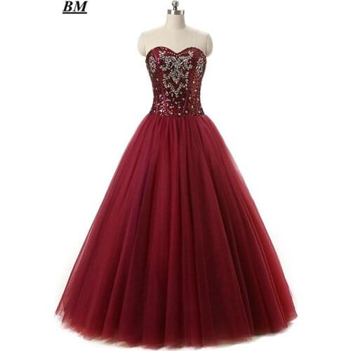 BM Quinceanera Dresses 2020 Ball Gown Sweetheart Beaded Sweet 16 Dresses Formal Prom Party Dress Vestidos De 15 Anos BM305