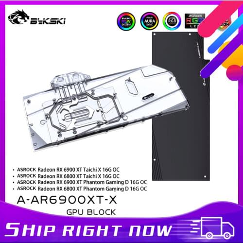 Bykski A-AR6900XT-X GPU Water Cooling Block For Asrock RX 6900XT/6800XT Phantom Gaming D, Graphics Card Liquid Cooler System