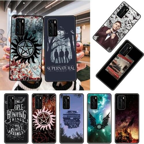 Phone Case For Huawei P20 P30 P40 P Smart Z 2019 P10 Mate 30 10 20 Lite Pro Black Cover Waterproof Soft Bumper Tpu Supernatural