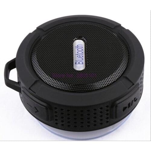 By dhl 20pcs C6 Waterproof Outdoor Bluetooth Speaker TF Wireless Music Loudspeaker Portable Speakers Shower Bicycle Speaker
