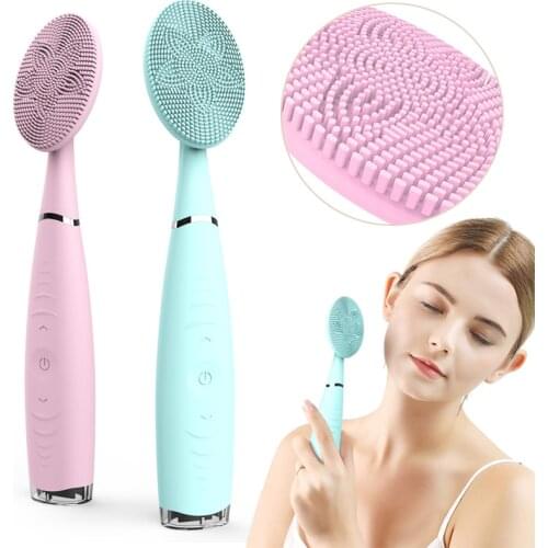 Facial Cleansing Brush Electric Waterproof Silicone Pore Cleaner USB Charging Face Washing Massager Skin Cleansing Instrument