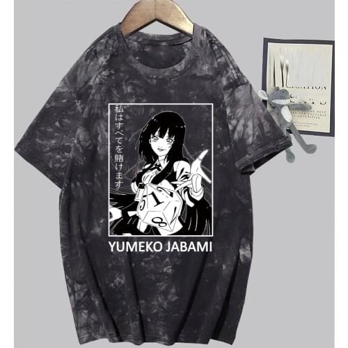 Anime Kakegurui T-shirt Round Neck Tee Shirts Tank Yumeko Jabami T-shirt Women T-shirt