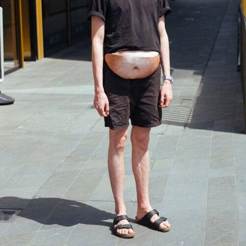 Кошелек Dad Bag Fake Beer Belly Waist Pack Unisex Funny Pack Fathers Day Funny Gag Gifts Кошелек Мужской Mens fashion belt