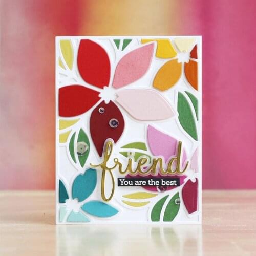 Beautiful Flowers Set Backgrounds Metal Cutting Dies For Scrapbooking Craft Die Cut Card Photo Album Making Embossing Stencil