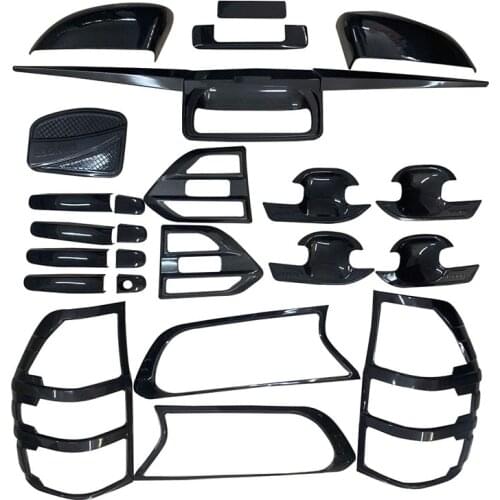 Fit For Ford Ranger T7 T8 Body parts Carbon Fiber Color Tank Cover Fog Light Cover Headlight Cover Rear Light Cover Door Wrist