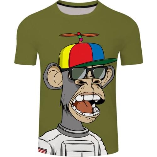 New 3D Curry Avatar Bored Ape Fashion Casual Men Women Oversized T-shirt Summer Kids Boy Girl Novelty Streetwear Hip Hop T Shirt