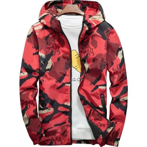 2020 Spring and Autumn Men Jacket Couples Student Sports Attire Camouflage Jacket Mens Hooded Fashion Military Jacket