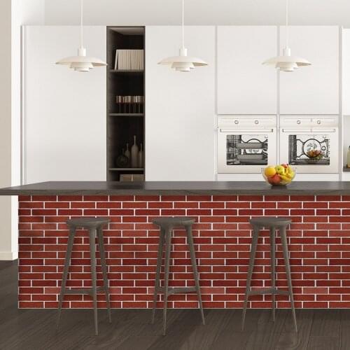 European style imitation brick pattern sticker, thick waterproof wall paper, industrial style wall beautification wall sticker