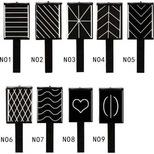 Wholesale New 100pcs Excellent 3D Effect Magnet Plate 9 Designs Magic Magnet Stick Cat Eye Magnetic Gel Polish Manicure Tool