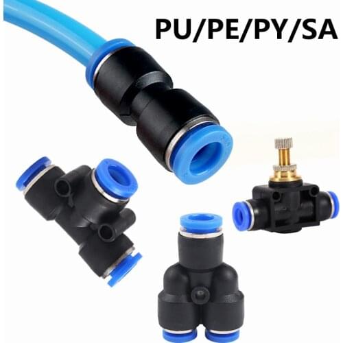 Pneumatic fittings actuator Straight Type plastic hose quick couplings air valve Air Water Hose connector Tube pipe Connector