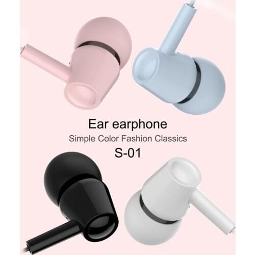 Portable Universal 3.5mm Jack Wired Music Earphone with Microphone Subwoofer
