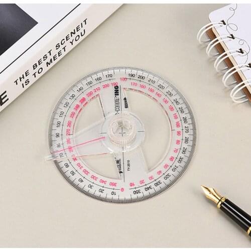 Arm Rotary Measuring Ruler Plastic 360 Degree Pointer Protractor Angle Finder Measurement Height Limit Gauge Tools