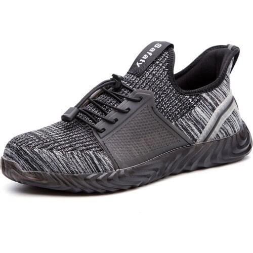 Anti Smash Labor Shoes Ladle Head Puncture Proof Breathable Soft Mesh Cloth Material Anti-skid Working Safety Protection Shoes