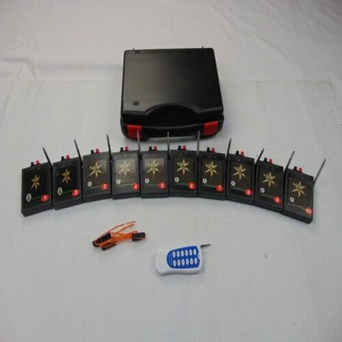 ZYAN01R-10 Transmitter Party DMX Stage 10 Cues Fireworks Remote Festive Party Supplies Waterproof Controller Electric Wire