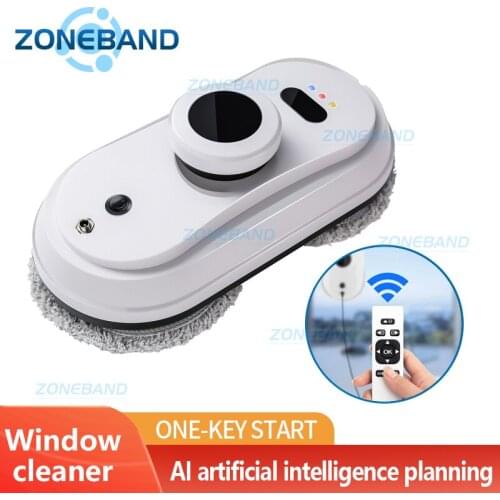 Ultra-Thin Robotic Window Cleaner High Suction Glass Washing Brush Magnetic Automatic Outdoor Indoor Cleaning Robot For Home