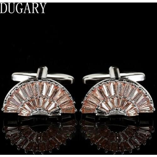 DUGARY Luxury shirt cufflinks for mens Brand cuff buttons cuff links gemelos High Quality crystal wedding abotoaduras Jewelry