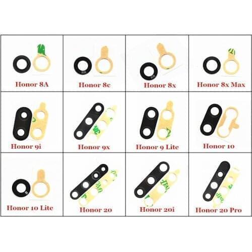 100x Rear Back Camera Glass Lens with Sticker for For Huawei Honor 8A 8C 8X Max 10 9i 9x 9 Lite 20i 20 Pro